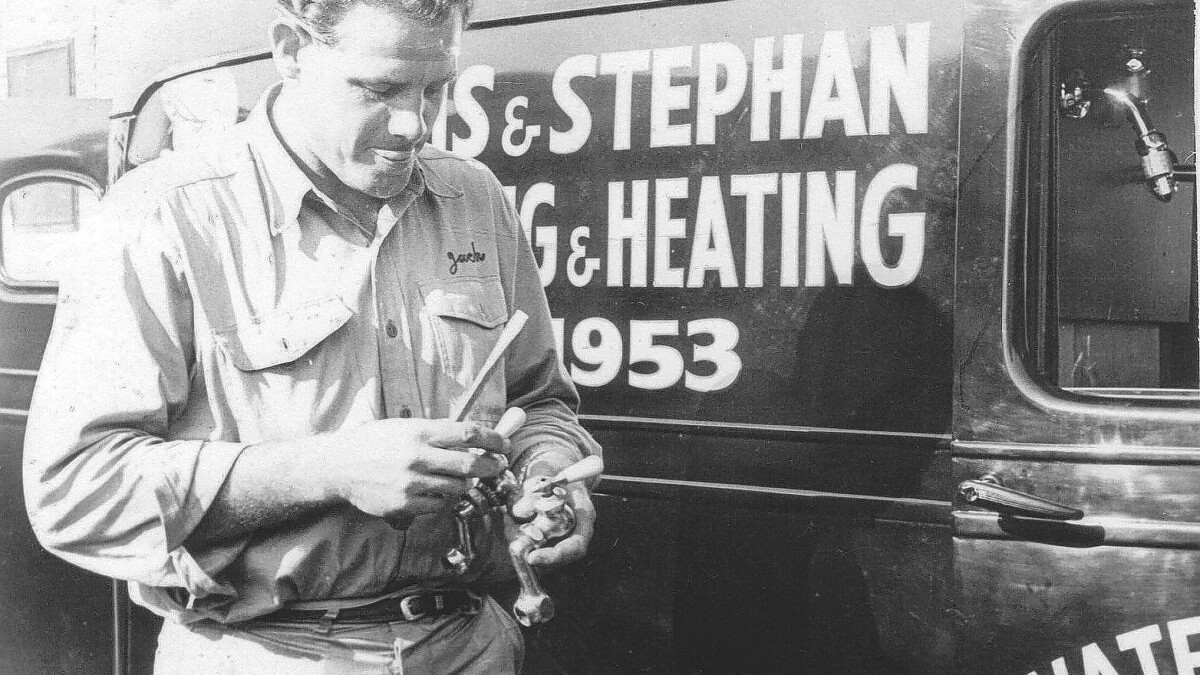 Vintage picture of Joe the Plumber van