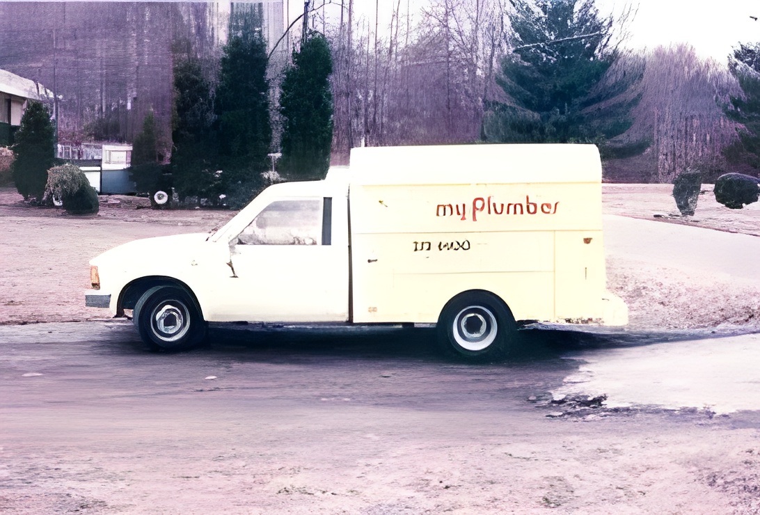 Vintage picture of Joe the Plumber van