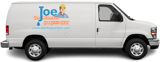 Van with Joe the Plumber logo